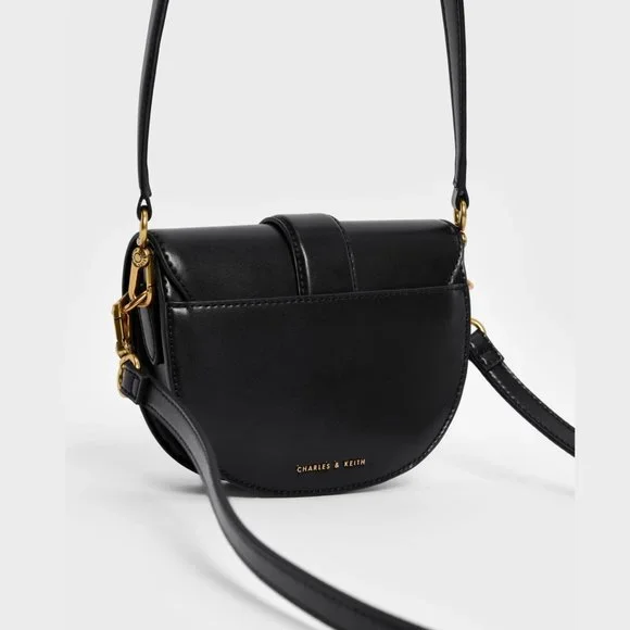 Charles & Keith Mini Gabine Saddle Bag - Picture 3 of 10